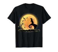 Rabbit Animal And Moon Scary Funny Halloween Costume Maglietta