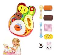 Rabbit Bento Feeding Toy, Interactive Simulation Set, Creative Stress-Relief Pudding Feeding Toy Series