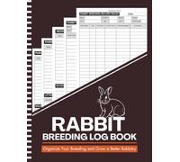 Rabbit Breeding Log Book: Rabbitry Record Organizer | Track Breeding, Medical, and Sales Information for Healthy, Productive Rabbits | Large Print 8.5" x 11" Inches, 110 pages