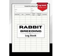Rabbit Breeding Log Book: Tracker for Rabbitry Businesses & Hobbyists | Records Book for Breeding, Health, and Genetic Information | Organizer for Efficient Rabbit Farming