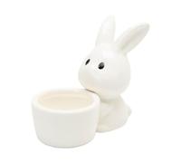 Rabbit Candlestick Holder - White Bunny Decor | Cute Easter Egg Holder For Banquet, Party, Gathering, Shelf, Desk, Or Table Decoration, Ideal Bunny Decor For Home And Holiday Celebration