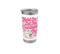 Rabbit Coffee Hold On Let Me Overthink This Ansia Divertente Bicchiere termico in acciaio inox doppia parete
