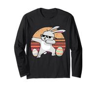 Rabbit Dabbing Too Hip To Hop Bunny Funny Easter Day Maglia a Manica