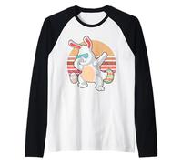 Rabbit Dabbing Too Hip To Hop Bunny Funny Easter Day Maglia con Maniche Raglan