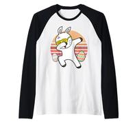 Rabbit Dabbing Too Hip To Hop Bunny Funny Easter Day Maglia con Maniche Raglan