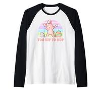 Rabbit Dabbing Too Hip To Hop Bunny Funny Easter Day Maglia con Maniche Raglan