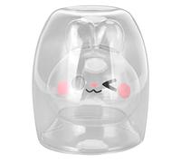 Rabbit Design Double Wall Glass Coffee Cup 300ml High Borosilicate Lightweight Durable Microwave Dishwasher Safe Transparent Interior for Milk Tea Gift Giving