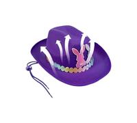 Rabbit Ear Headgear - Cowboy Bonnet 26 x 33 x 12 cm, Cute Fabric Piece | Playful Masquerade Clothing Long Lasting Present, Fancy Rancher Garment for Family Gatherings Performance Spring Festivity