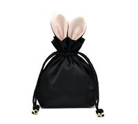 Rabbit Ears Cosmetic Bag | Easter Candy Bag Drawstring Travel Cosmetic Bag Organizer | Cute Drawstring Makeup Bags for Women Girls Kids