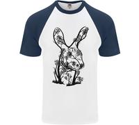 Rabbit Ecology Uomo T-Shirt Baseball Manica Corta Cotone Fruit of the Loom