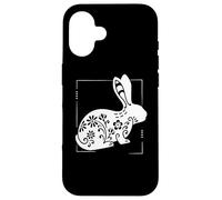 Rabbit Floral Mandala For Bunny Lovers Women Girl Custodia per iPhone 16