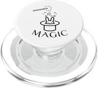Rabbit In Magic Hat With Magic Wand Magician Gift PopSockets PopGrip per MagSafe
