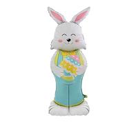 Rabbit Inflatable - Tall Holiday Ornament for Festivity | 1,5 m Upright Air Figure with Lightweight Build & Cheerful Outdoor Display Piece for Lawn Pathway Decoration, Patio Gathering
