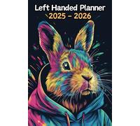 Rabbit Left Handed Planner: 2 Year Weekly Sunday to Saturday Calendar | Gift For People Who Love Forest Animals, Bunny Lovers | For Back To School, Office, Work | 6 x 9 Inches | v1