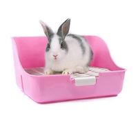 Rabbit Litter Box Easy To Clean, for Learning To Use The Toilet, for Small Animals/rabbits/guinea Pigs/ferrets (pink)