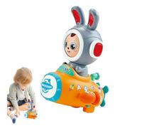 Rabbit musicale, coniglietto musicale - Auto di coniglio illuminata interattiva - Attività di apprendimento del canto anticipato per bambini, giocattoli per il compleanno degli animali che cambiano il