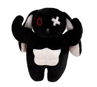 Rabbit Plush, Bunny Doll, Soft Texture PP Cotton Lightweight Strong Stitching Huggable Cozy Companion Portable, Stuffed Animal Toy for Kids Home Bedroom Present, 11.81x5.91x4.72Inches, White, Black
