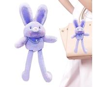 Rabbit Plush Toy - Short Plush, 11,81 x 3,94 x 1,97in Rabbit Plushs Keychain Pull-Up Ears Design | Portable And Adorable Stuffed Bunny, Cute Plushs Accessory For Bags, Home Decor, Gifting, Travel