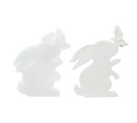 Rabbit Silicone Candle Mold - Butterfly Pattern Nonstick Flexible Casting Form, Reusable Crafting Tool for Soap Wax Resin Plaster Creations | Spring Easter Holiday Handmade Decoration Kit