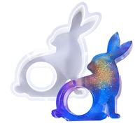 Rabbit Silicone Molds For Epoxy Resin, Bunny Silicone Mold, Soap Candle Plaster Making Mold, Epoxy Resin Casting Molds For Easter, Home Desktop Decoration Craft Mold, Craft Making Silicone Molds