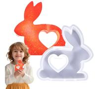 Rabbit Silicone Molds For Epoxy Resin, Bunny Silicone Mold, Soap Candle Plaster Making Mold, Epoxy Resin Casting Molds For Easter, Home Desktop Decoration Craft Mold, Craft Making Silicone Molds