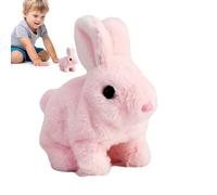 Rabbit Toys Kids - Peluche Realistica Bambola Di Conigli Simulati, Giocattolo Elettronico Design Con Movimento Naturale | Figura Interattiva Animale Robotico Saltellante Che Salta Contrazioni Il Naso