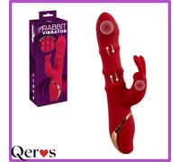 Vibratore con Anelli Mobili e Stimolatore Clitorideo a Forma di Coniglio You2Toys (rosso)