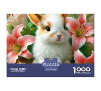 Rabbits 1000 Pezzi con stile accogliente e raffinato Giochi Educativi ny And Artistic Ideale per il Rilassamento Bello Puzzle Decorazione per la Casa di Compleanno Regali 70x50cm/100