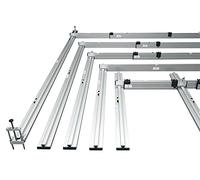 rabo Set professionale da 5 pezzi: 2 guide di base da 1,25 m e 2,50 m + 1 piastra di estrazione regolabile in modo continuo 1,50 - 2,50 m