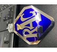 Rac-Car-Badge-Bar-Badge-Chrome-Plate-Blue-Backing AA Speciale