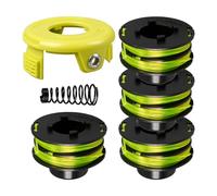 RAC118 - Bobina di ricambio per decespugliatore Ryobi RLT3525S, bobina per Ryobi RLT3025F/S con copertura e molla, diametro 1,2 mm, lunghezza 8,4 m (4 bobine + 1 copertura + 1 molla)