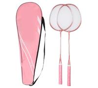 Raccapiglia a badminton set professionale raccatura sportiva in lega di ferro leggero con assorbimento d'urba di coltura ingrandita per i principianti bambini adulti include la (Rosa)