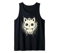 Raccapricciante Carino Gatto Horror Kawaii Gattino Grunge Estetica Canotta