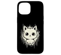 Raccapricciante Carino Gatto Horror Kawaii Gattino Grunge Estetica Custodia per iPhone 15