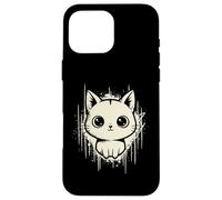 Raccapricciante Carino Gatto Horror Kawaii Gattino Grunge Estetica Custodia per iPhone 16 Pro Max