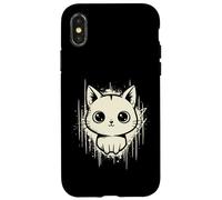 Raccapricciante Carino Gatto Horror Kawaii Gattino Grunge Estetica Custodia per iPhone X/XS
