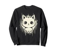 Raccapricciante Carino Gatto Horror Kawaii Gattino Grunge Estetica Felpa
