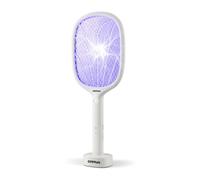 G3 Ferrari G90048 Schianto Racchetta Anti-Zanzare, Alta Potenza, USB Type-C Ricaricabile, 3 Strati in Rete, Luce UV, Indicatore di Tensione, Base per appoggio