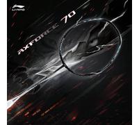 Racchetta da badminton LI-NING AXFORCE 70 (4U) Series - Racchetta singola orientata all'attacco, fibra di carbonio, peso 80-85 grammi, modello AYPT277 Modello: Thunder 70 (4U) Colore: Grigio fumo Mate