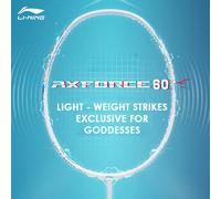 Racchetta da badminton LI-NING AXFORCE serie 60 (4U) - Racchetta singola orientata all'attacco, fibra di carbonio, peso 80-85 grammi, tensione massima delle corde: 30 libbre, modello AYPT281 Modello: