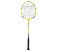 Talbot-Torro Racchetta da Badminton Attacker, per Principianti, in Acciaio Temprato, Forma Classica della Testa, Giallo/Blu, 429806