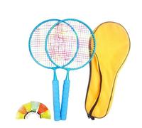 Racchetta da badminton, per principianti, set completo per 3-7 anni, allenamento giovanile, scuola, sport e libero, perfetta per giardino, campeggio, spiaggia