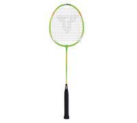 Talbot-Torro Racchetta da Badminton Fighter, per Principianti, Asta in Acciaio Temprato, Testa in Alluminio Leggero, Verde/Arancione, 429807