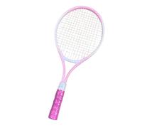 Racchetta da tennis con impugnatura antiscivolo, corde in nylon ad alta resistenza, per parco, spiaggia, giardino, rosa