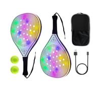Racchetta da Tennis da Donna, Racchetta Ricaricabile tramite USB, Accessori Sportivi da Paddle con 2 Palline per Allenamento Quotidiano e Sport All'aperto in Viaggio