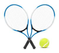 Racchetta da Tennis in Lega di Ferro Racchetta da Tennis tutte le nostre racchette sono realizzate per Principianti con Palla e Borsa per il Trasporto per Principianti e Giocatori Ricreativi(blu)