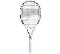 Babolat, Racchetta da Tennis Modello Evo Drive Lite, Grip 0, Bianco/Blu, Telaio in Grafite Leggero, Piano di Corda 16x19, per Giocatori Intermedi Confermati, Adatto ai Juniors in Transizione