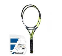 Racchetta Tennis Babolat Pure Aero 98 2 Pack + corda - Bianco, Grigio, Giallo (3)