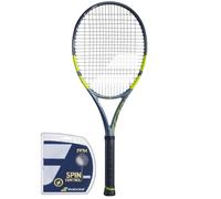 Racchetta Tennis Babolat Pure Aero+ Gen-9 - metallic dark forest/yellow + corda (4)