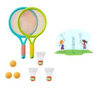 Racchetta Tennis Bambino Racchette Badminton, Children's Tennis Racquet, Plastic Racquet, Mini Set di Racchette da Badminton per Bambini Giochi All'Aperto e al Coperto